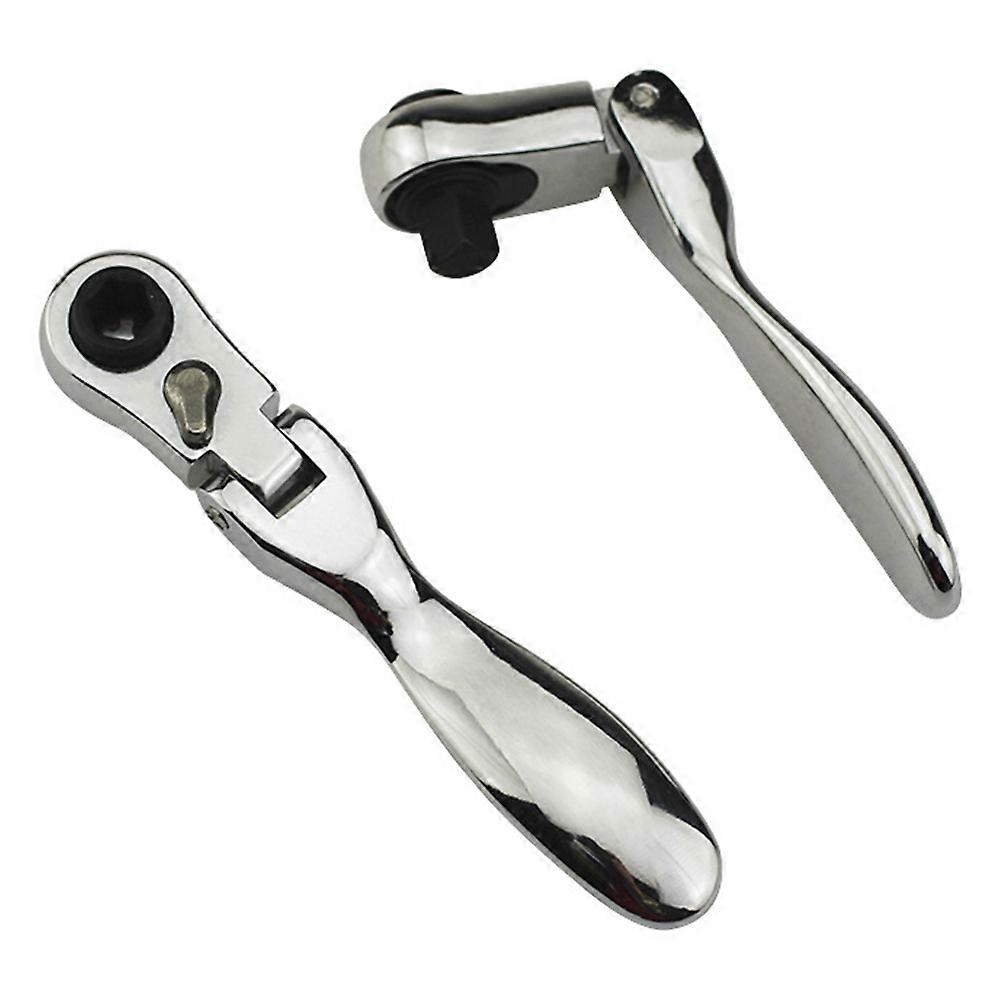 1 4 Inch Mini Ratchet Wrench Screwdriver Handle 72 Teeth Dual-Head Rotatable Spanner