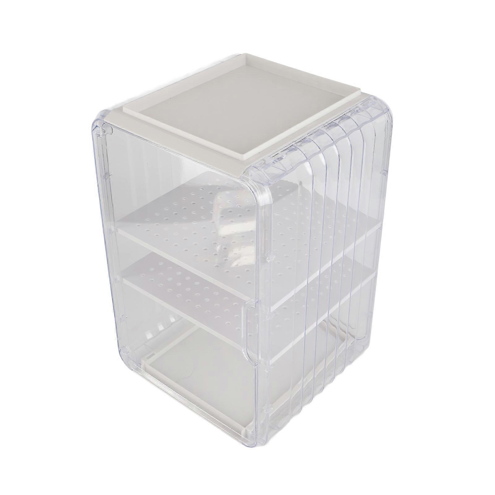Sturdy Acrylic Water Bottle Organizer, Dustproof, Easy to Clean, Water Bottle Storage Rack for Office Cabinet, Large, 3 Layers, White