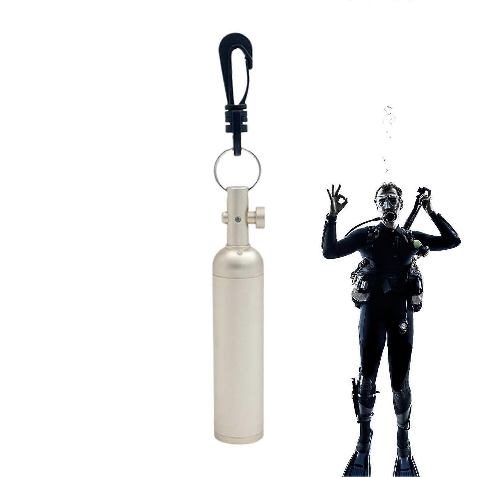 Underwater Noise Maker Rattle with Quick Release Hook | Scuba Dive Signaling Noisemaker for Diving Enthusiasts Gold