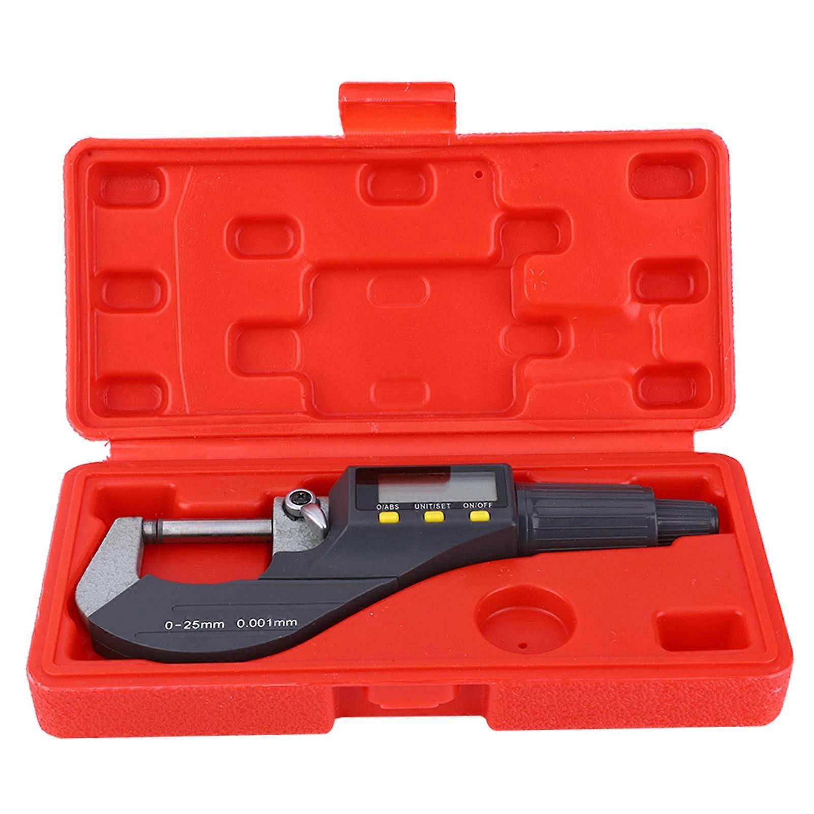Digitales Mikrometer, 0,001 mm Digitales elektronisches Mikrometer Außenmikrometer Messschieber (0-25 mm) RSFTW