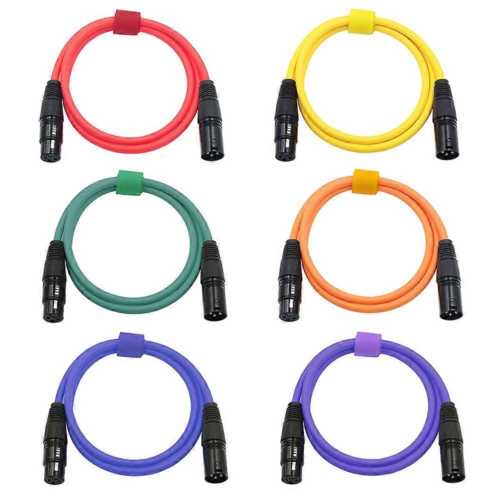 Microphone Cable Cord Dmx512 Microphone Lighting Copper Braid Shielding Red 6.0mm 1Pack