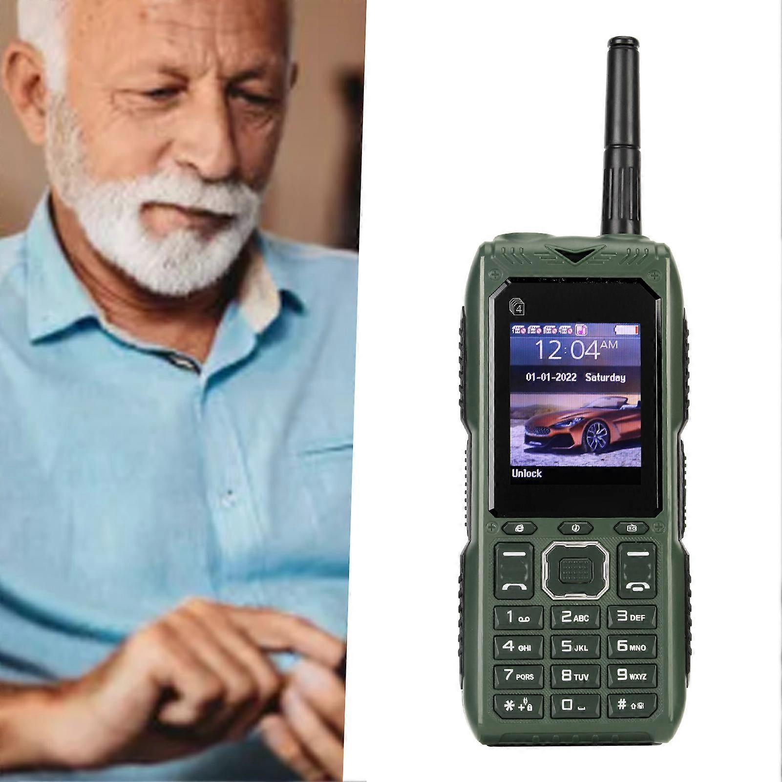 סמארטפון טלפון סלולרי קשישים 2G רטרו ארבעה כרטיס ארבעה המתנה 2400mAh סוללה כפתור גדול טלפון נייד עם אנטנה לילדים קשישים