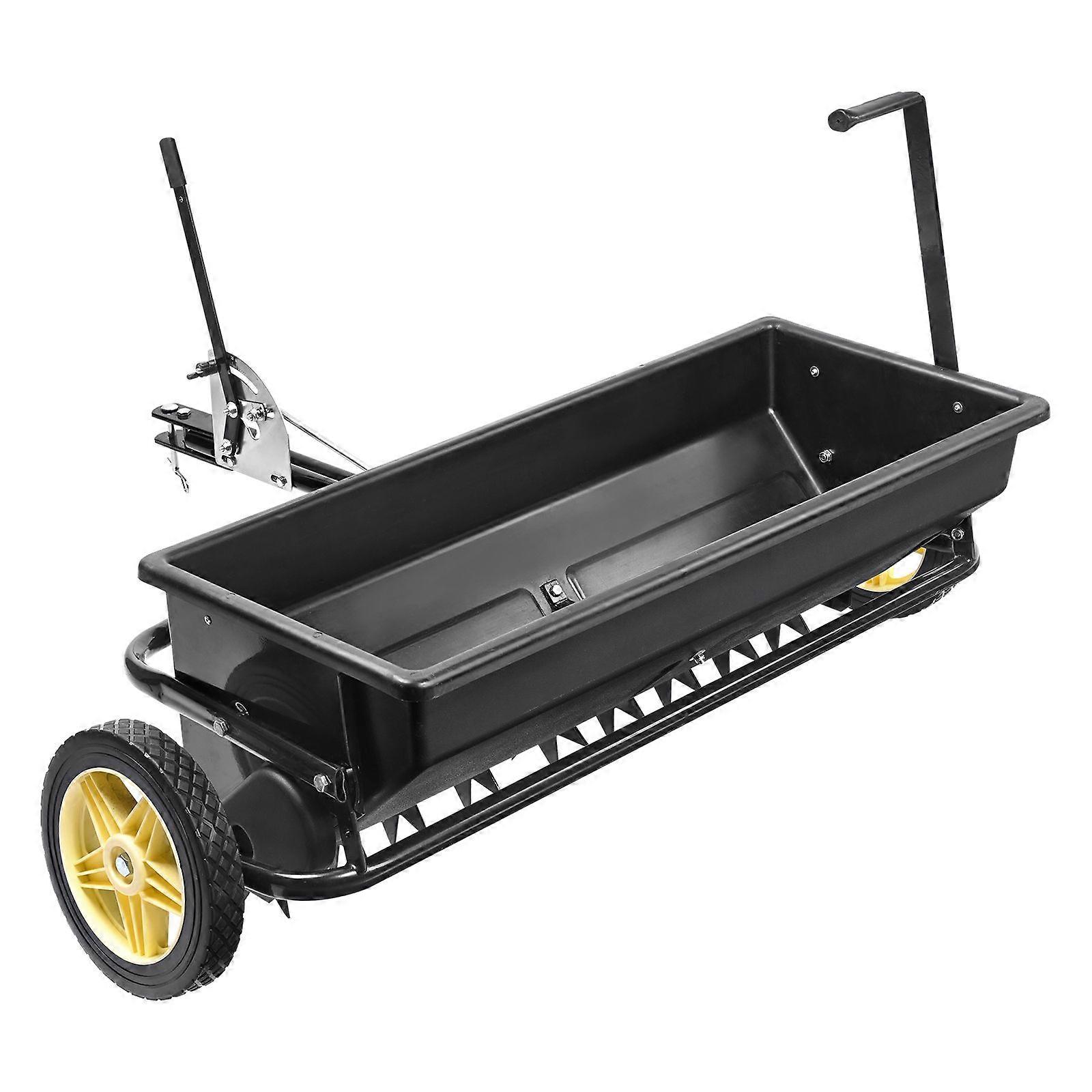 Broadcast Spreader, 100 LB Schlepp hinter Poly Drop Spreader mit 10" Rädern