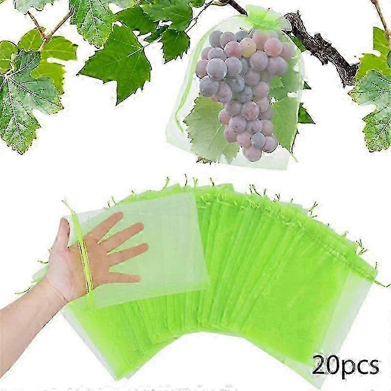 Frukt Beskyttelse Poser Hage Snøring Netting Netting For Plante Jordbær Og Andre Frukter 20/60 / 100 stk