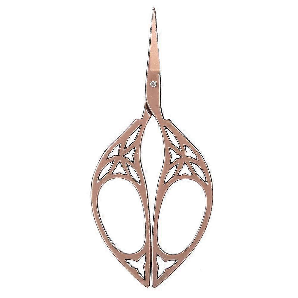 Vintage Creative Leaf Design Scissors Stainless Steel Household Needlework Scissors