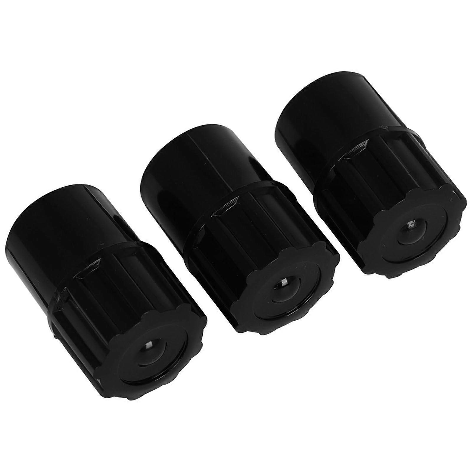 Saxophone End Plug - Black, 2.6 x 4 cm, Lightweight Alto Saxophone Accessory, Pack of 3