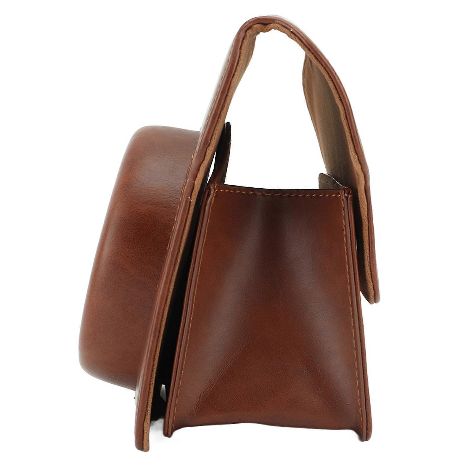 Mini Instant Camera Protective Bag PU Camera Case With Adjustable Shoulder Strap For Fujifilm Wide300 Brown 