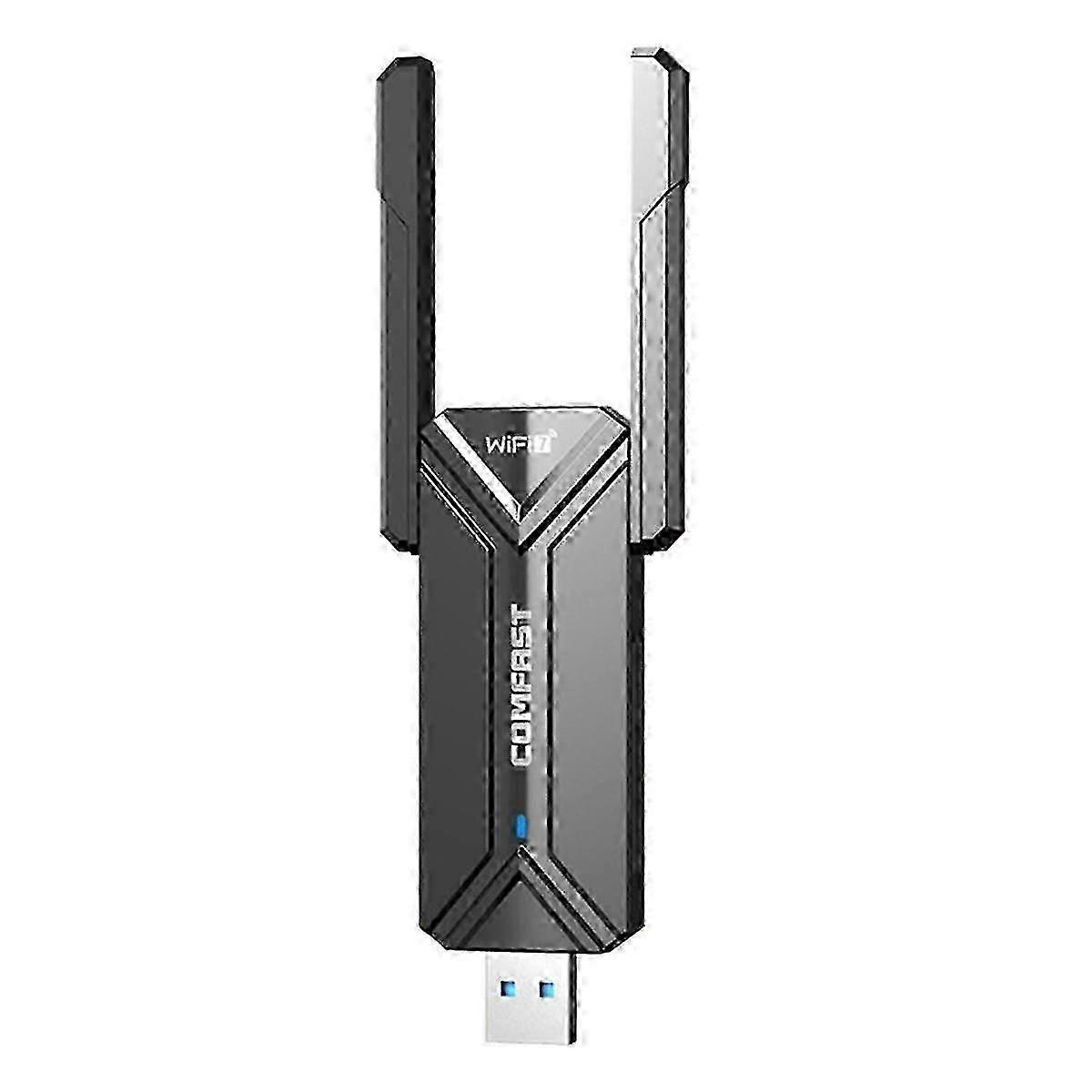 WiFi7 USB Adapter BE6500 Wireless Network Adapter for PC Laptop USB 3.0