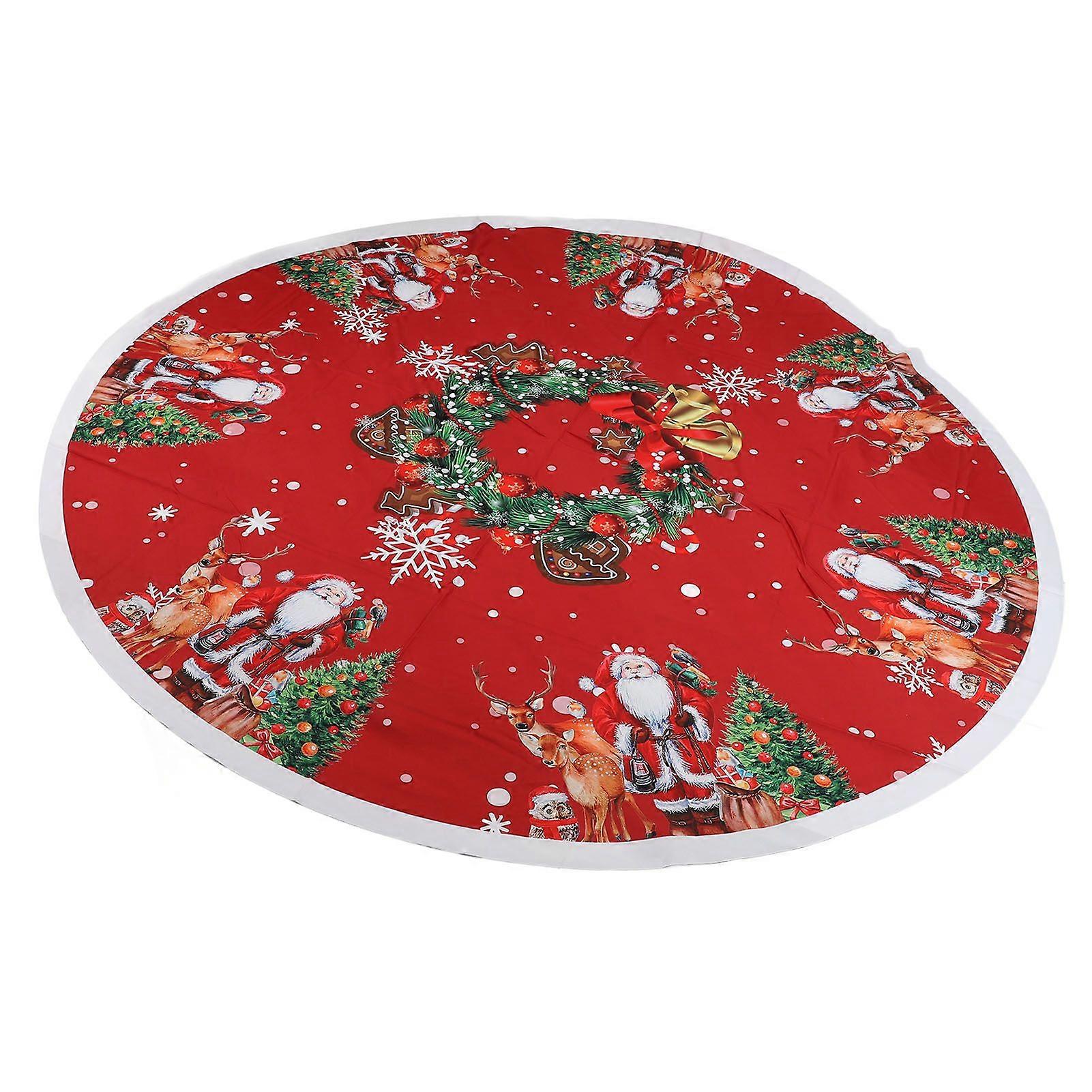 2025 dernier modèle 152cm nappe ronde lavable polyester flocon de neige d’hiver