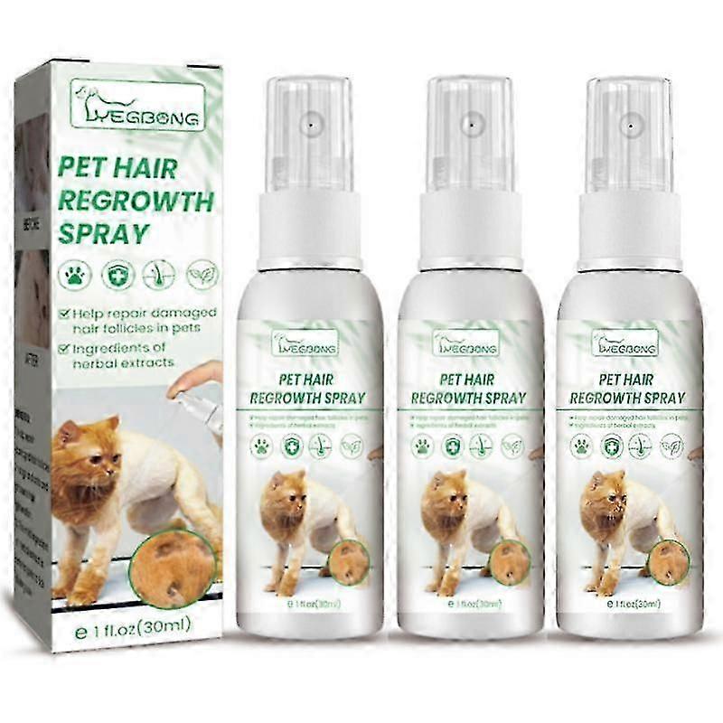 猫の毛の再生液 犬の抜け毛治療 3個入り 猫の毛の成長を促進 ペットの皮膚の修復 かゆみを和らげる ペットの皮膚修復エッセンス
