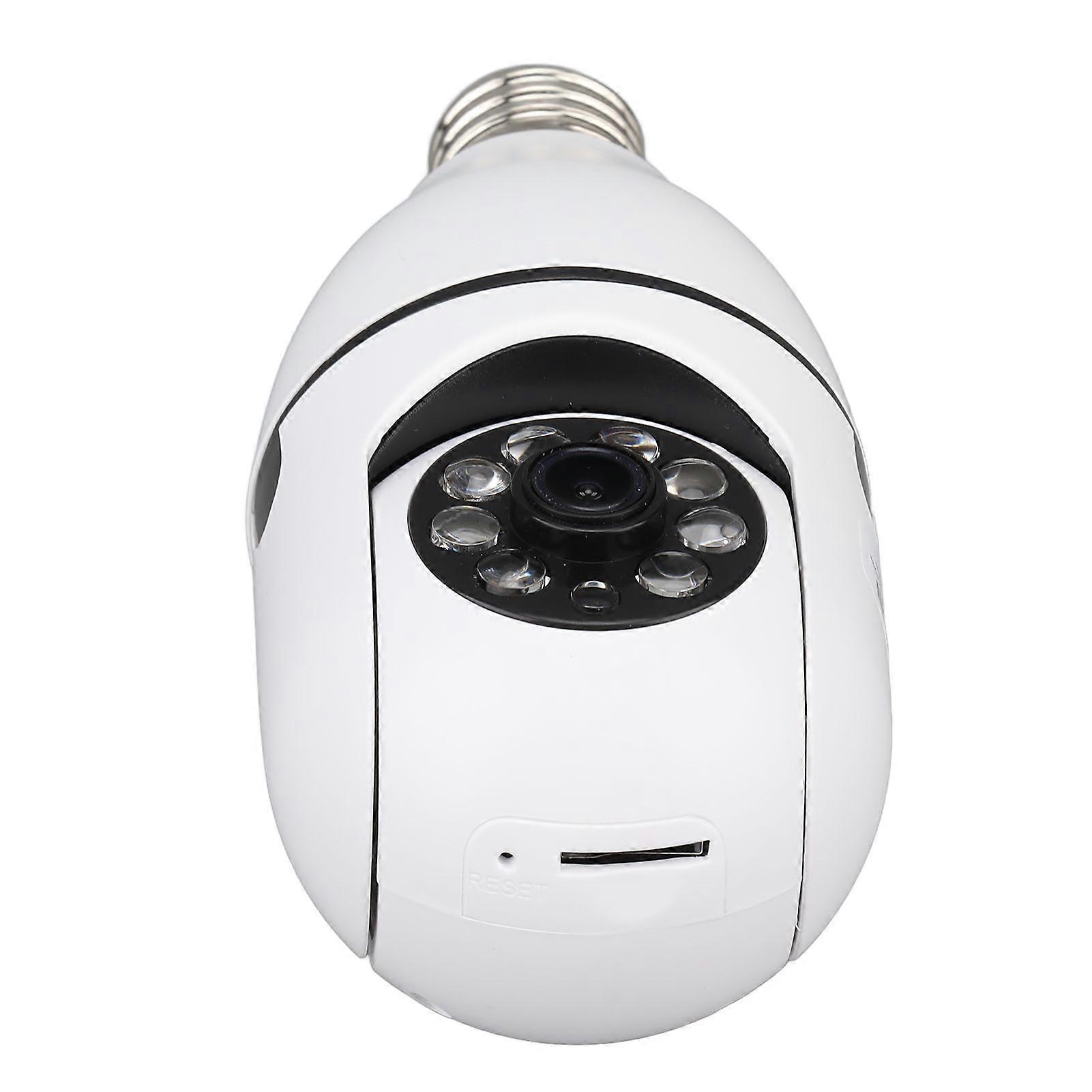 360° WiFi Security Camera Full Color Night Vision Light Bulb Wireless HD Camera for Home 1MP