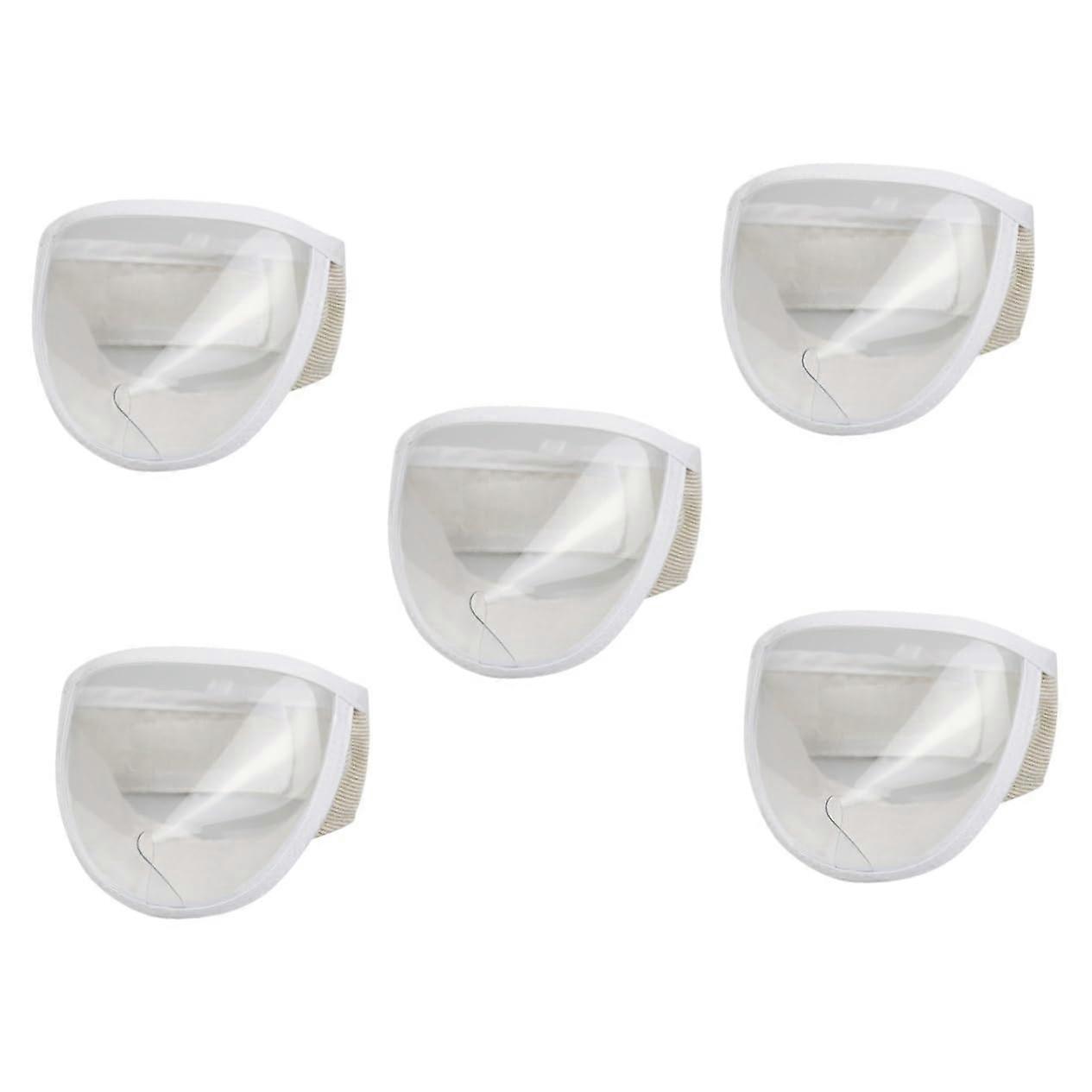 Breathable Mask For Cats Pack Of 5 Plastic Cat Face Muzzles 25x10x5 Cm For Kittens Mouth Guard Bite-Resistant