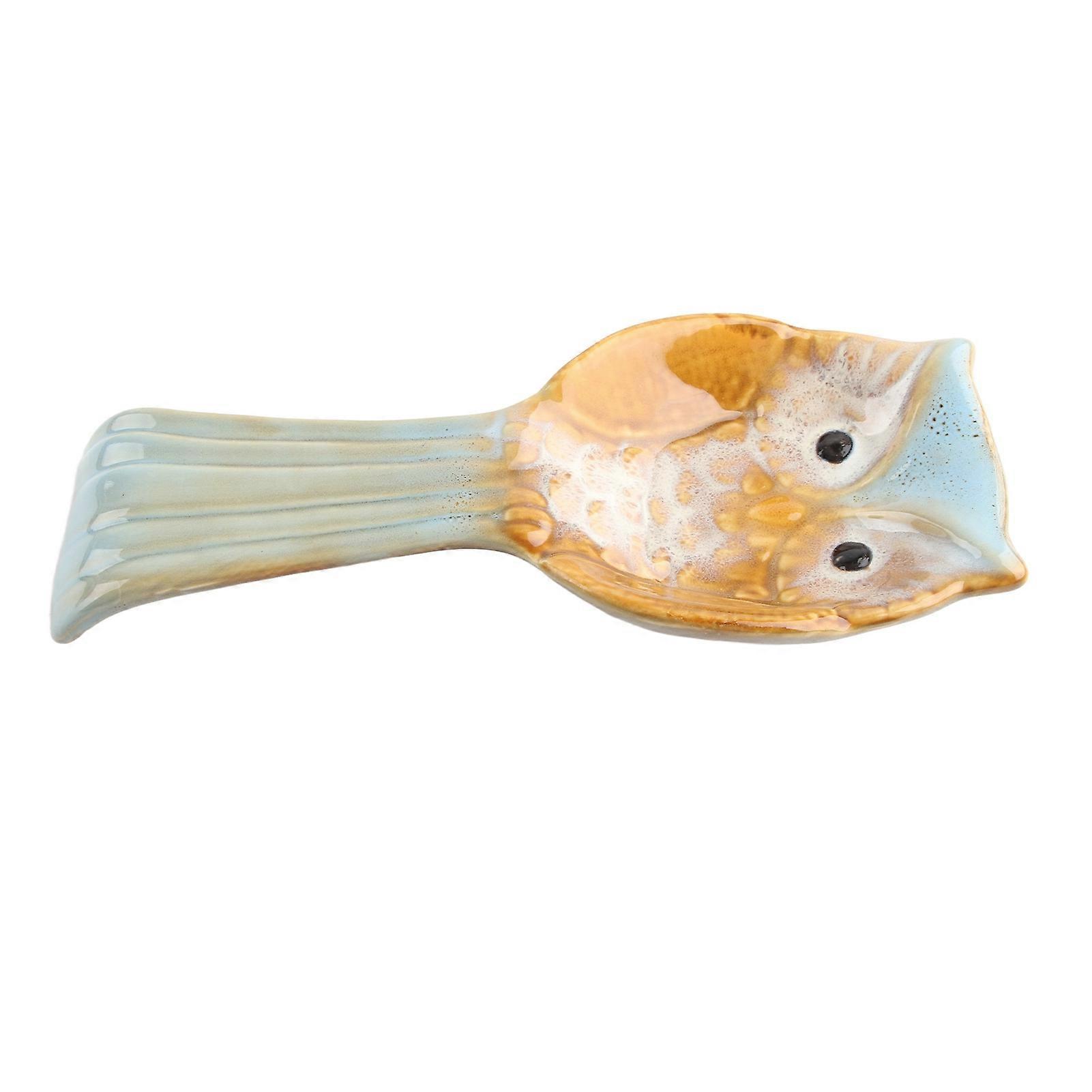Ceramic Artistic Owl Spoon Holder For Kitchen Home Decoration