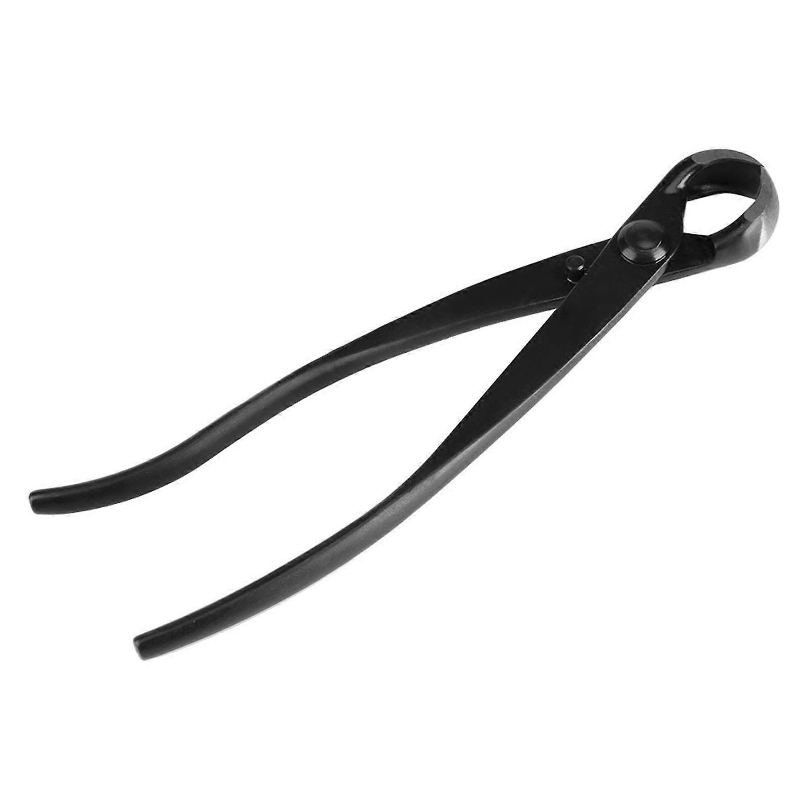 8.03inch Round Edge Button Cutter, Concave Garden Shears Made of Zinc Alloy, Black Garden Bonsai Tools with Rounded Edges for Gardening