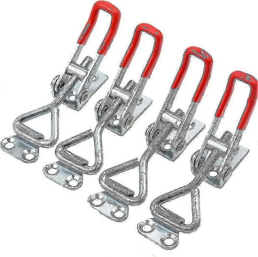 4 Pack Metal Toggle Latch,box Closure Tension Lock Toggle Clamp Latch Adjustable Toggle Latch Quick Release Toggle Catch Latch For Tool Boxes Trunk Ca