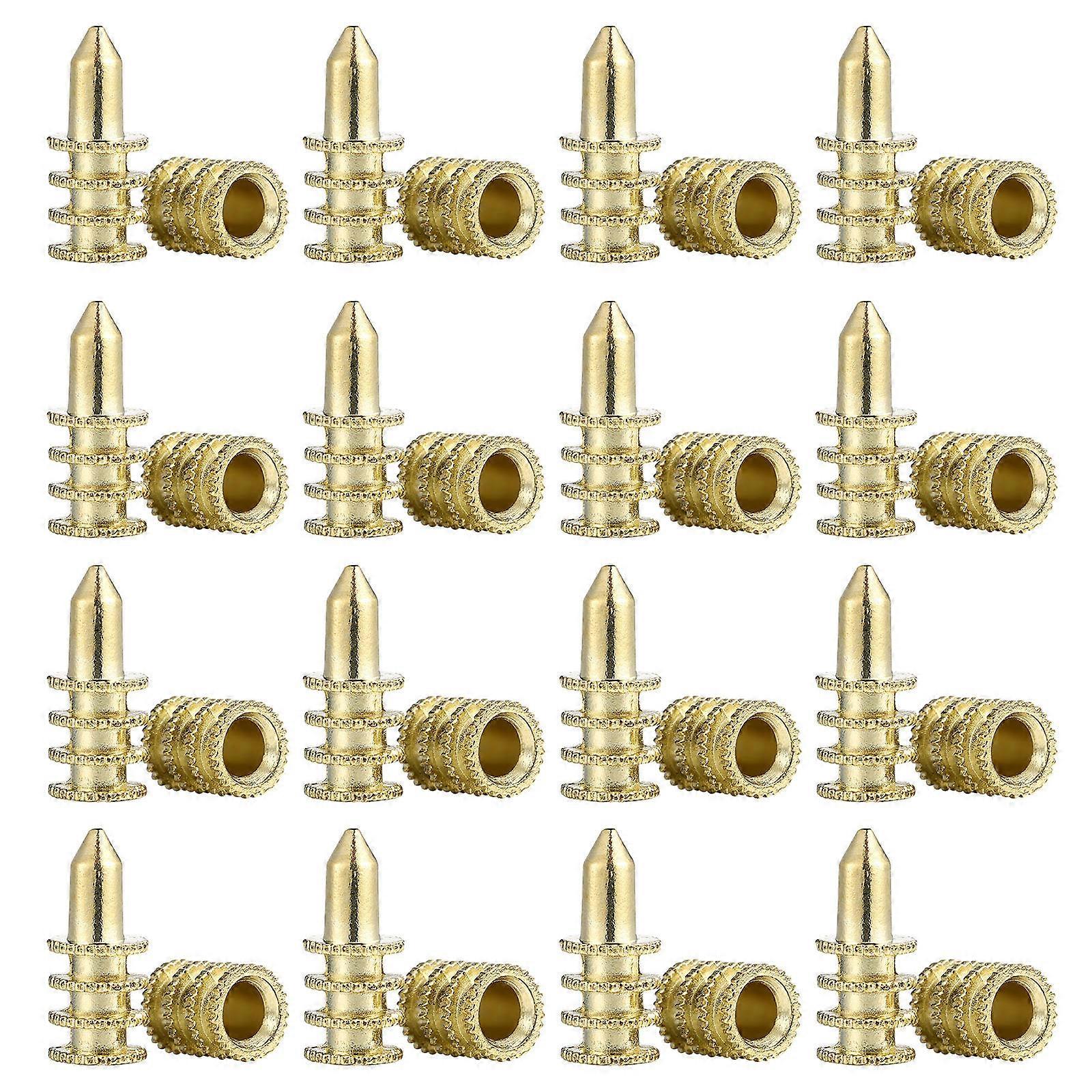 Table Top Alignment Dowels Zinc Alloy Positioning Rod Golden 2.00X0.90X0.90CM Level Table Surface 20Pcs