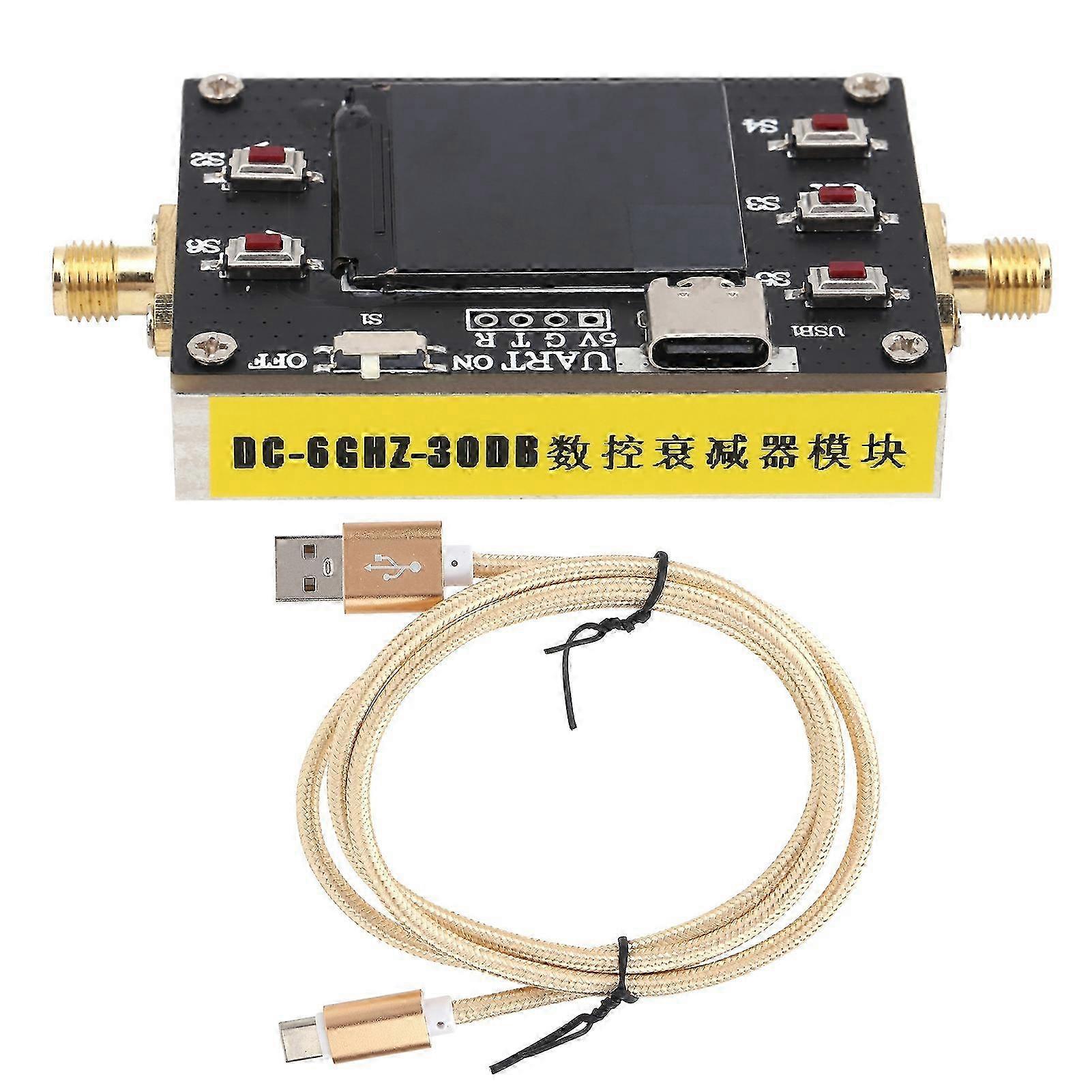 Program Controlled Attenuator Module Aluminium Alloy Board 5V Type C Powered with Data Cable