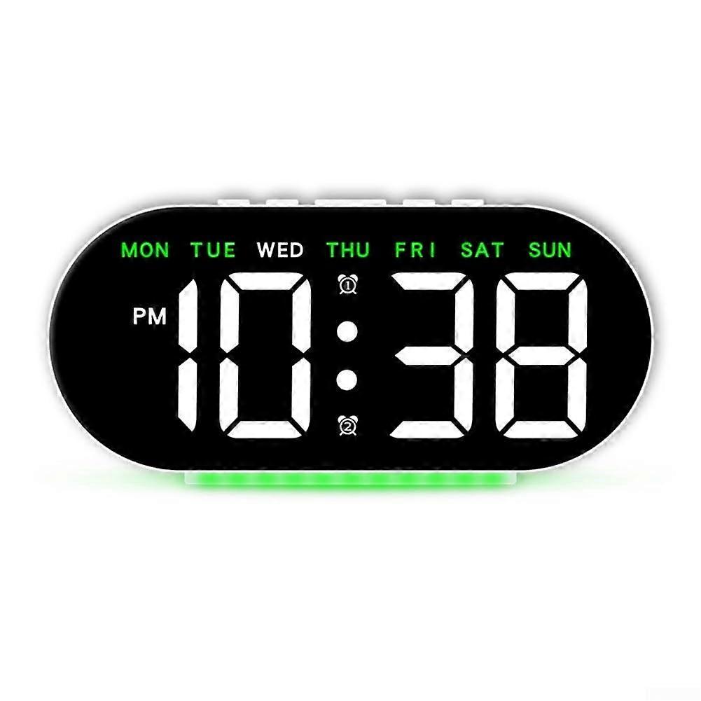 Stylish LED Digital Alarm Clock with USB Output and Multi-Functional Alarm Settings for Bedroom Decor (Green)