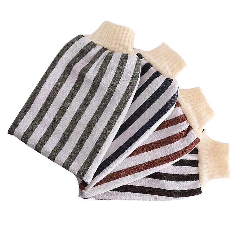 4pcs Exfoliating Bath Towel Gloves Reusable Shower Mittens for Body Scrubbing Back Scrubber Comfortable Durable for Smooth Skin