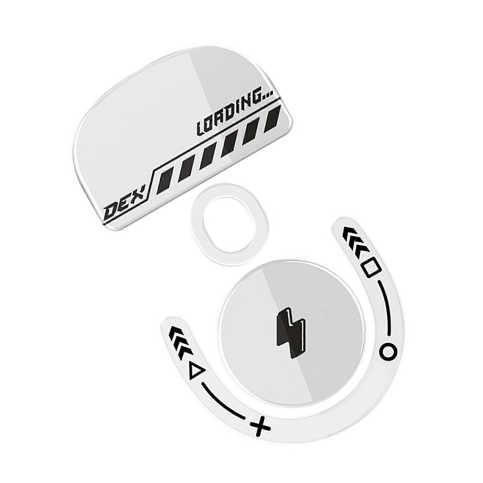 Glass Mouse Skates Mouse Feet For GPW4 GPROX SUPERLIGHT 2 DEX Mouse Precise Cut Mouse Skates Improves Mouse Movement  White