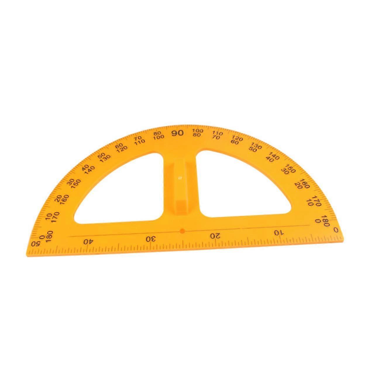 Protractor School Supplies Yellow Geometry Ruler Portable Teaching Aid Tool for Students and Teachers