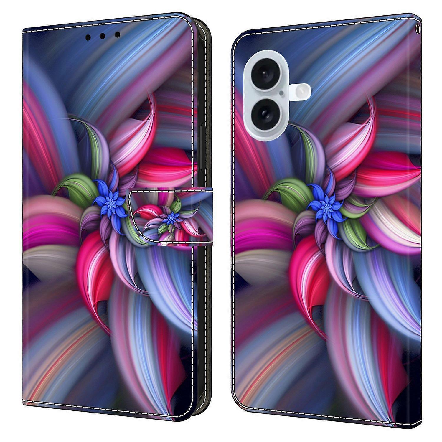 For iPhone 17 Case 3D Pattern PU Leather Wallet Phone Cover with Stand