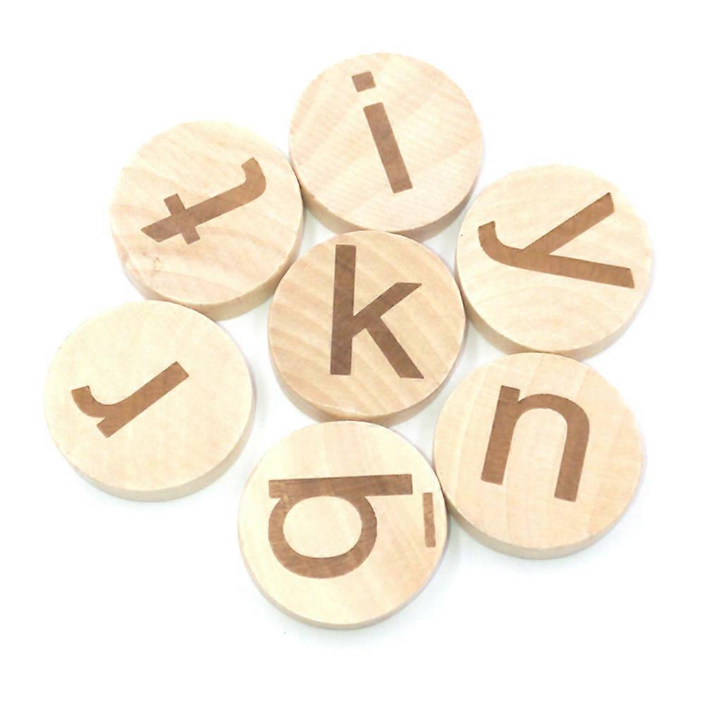 Wood Alphabet Pieces Nature Wood Slices For Crafts Gift Giving Classroom Teaching Diy Lovers Smooth Surface Not Easy To Deform 26Pcs
