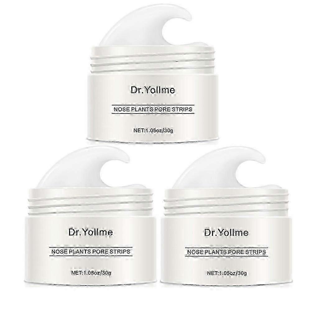 1-3PCS NOUVEAU Dissolvant de points noirs Crème Papier Plante Pore Strip Nez Acné Nettoyage