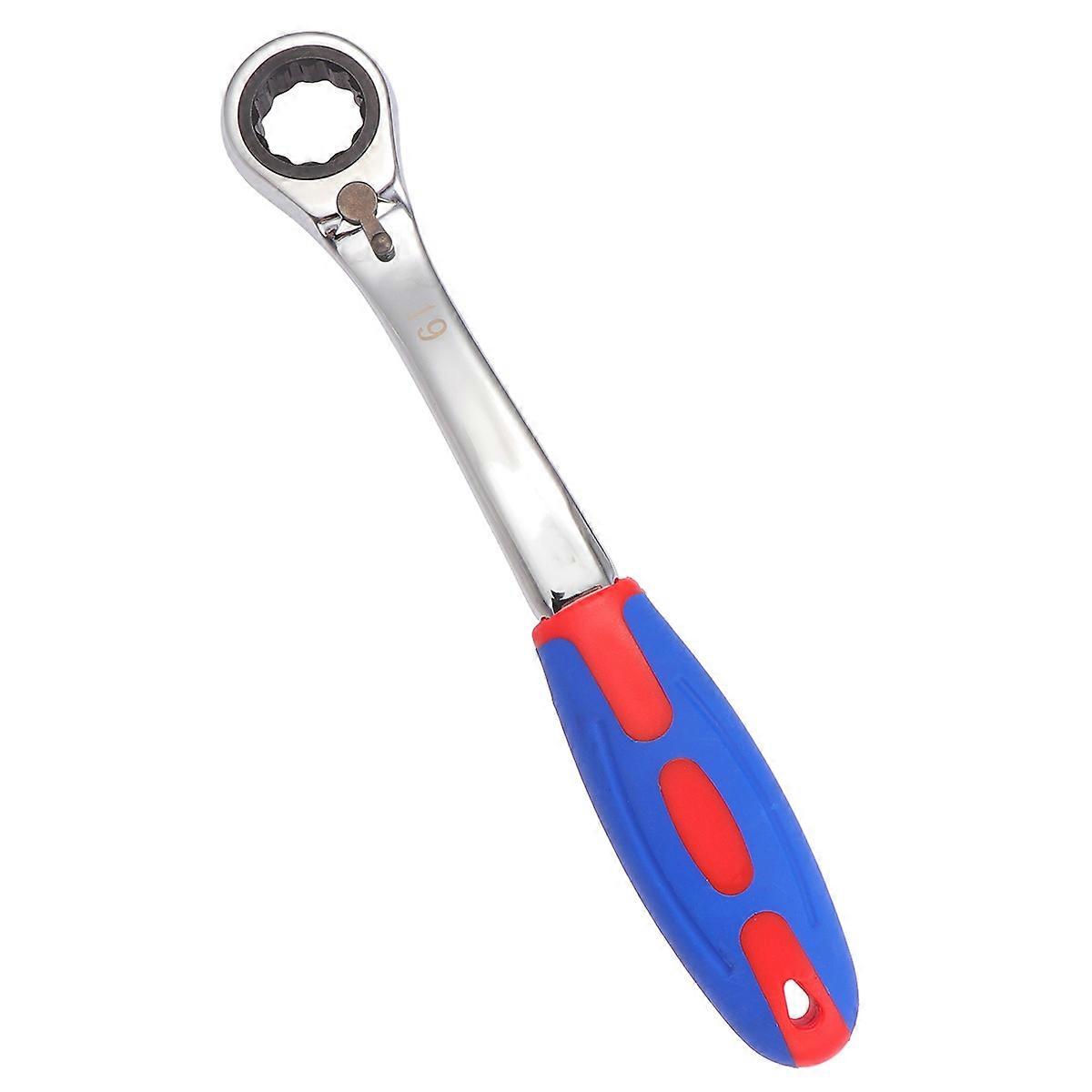19MM Two-way Ratchet Wrench for Home Use with Steel and Plastic Material Multi Color