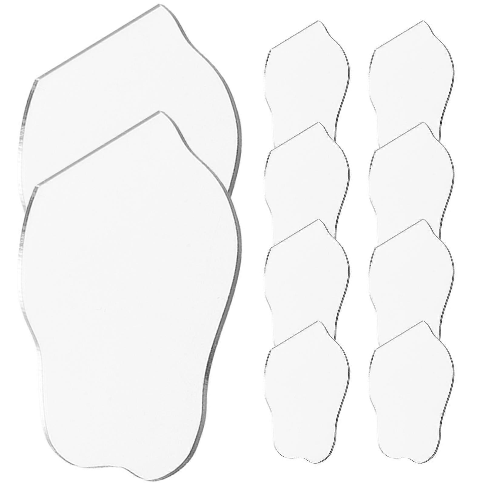 Stick on Makeup Mirror For Phone Cases 10pcs Mountain Shaped Diy Replacement Mirror Sheets Handheld Makeup Mirrors Phone Case Diy Stickers