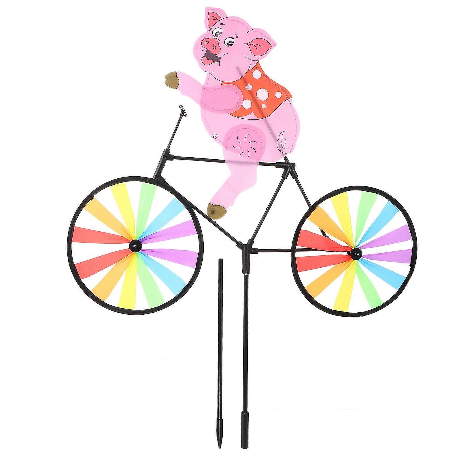 Childrens Windmill Toy Garden Decoration Round Shape Plastic Material Color Recognition Development 1 Set