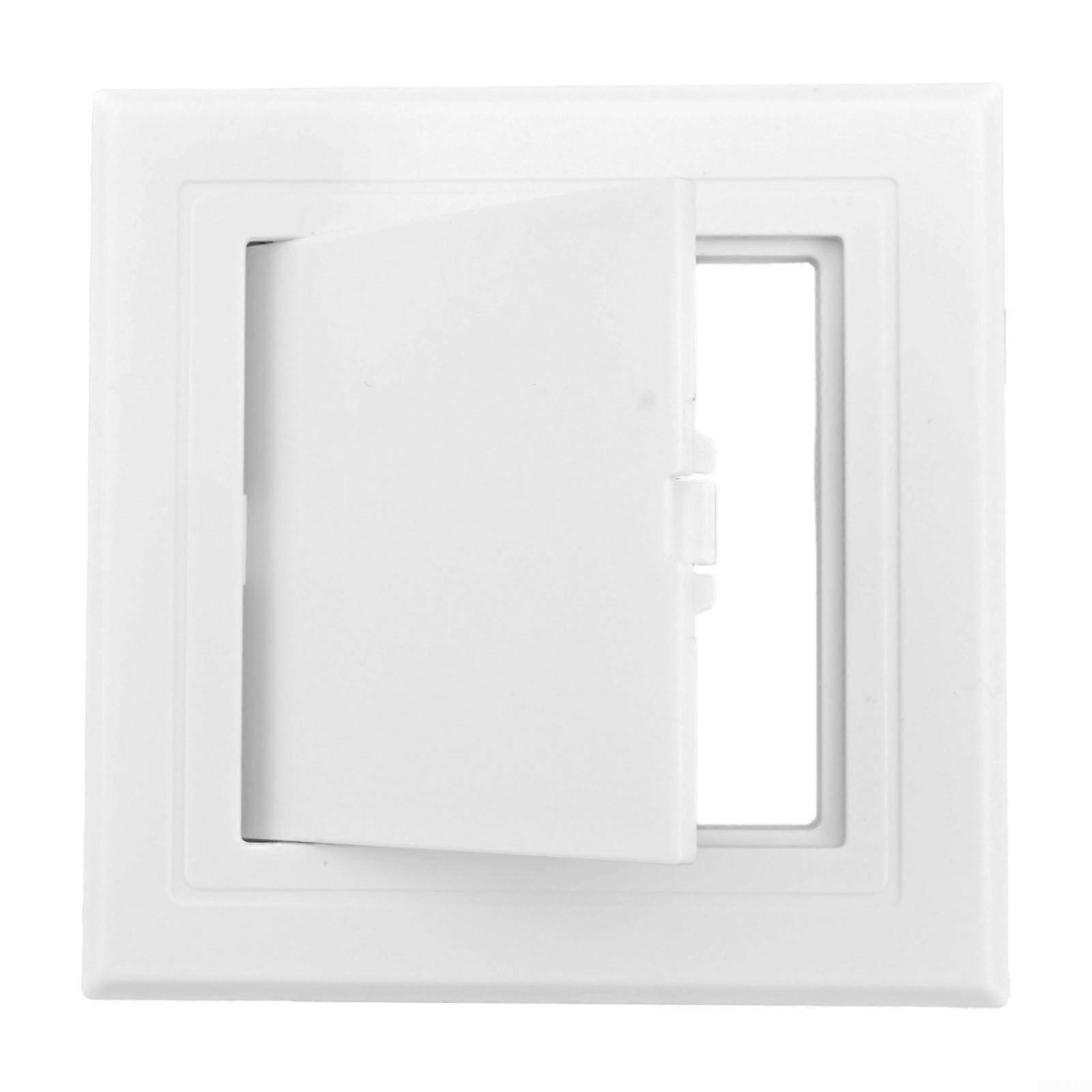 Self-Adhesive Access Panel White ABS, Wall Access Panel With Left-Right Opening, 100 x 100 Mm Maintenance Hatch Cover