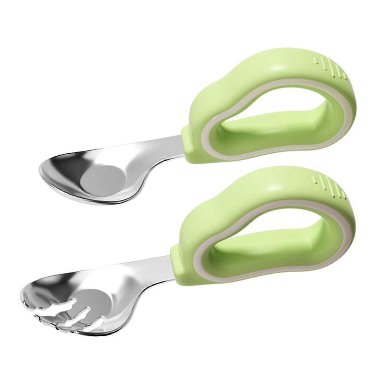 baby spoon, silicone fork, spoon set for toddlers