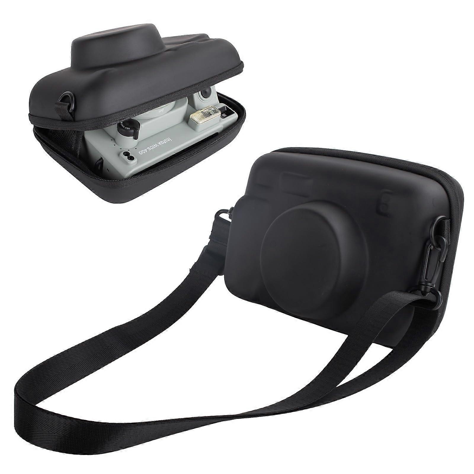 Instax Wide 400/210/300 Lomo'Instant Wide Camera Case, EVA Hard Shell Protective Case with Shoulder Strap, Black