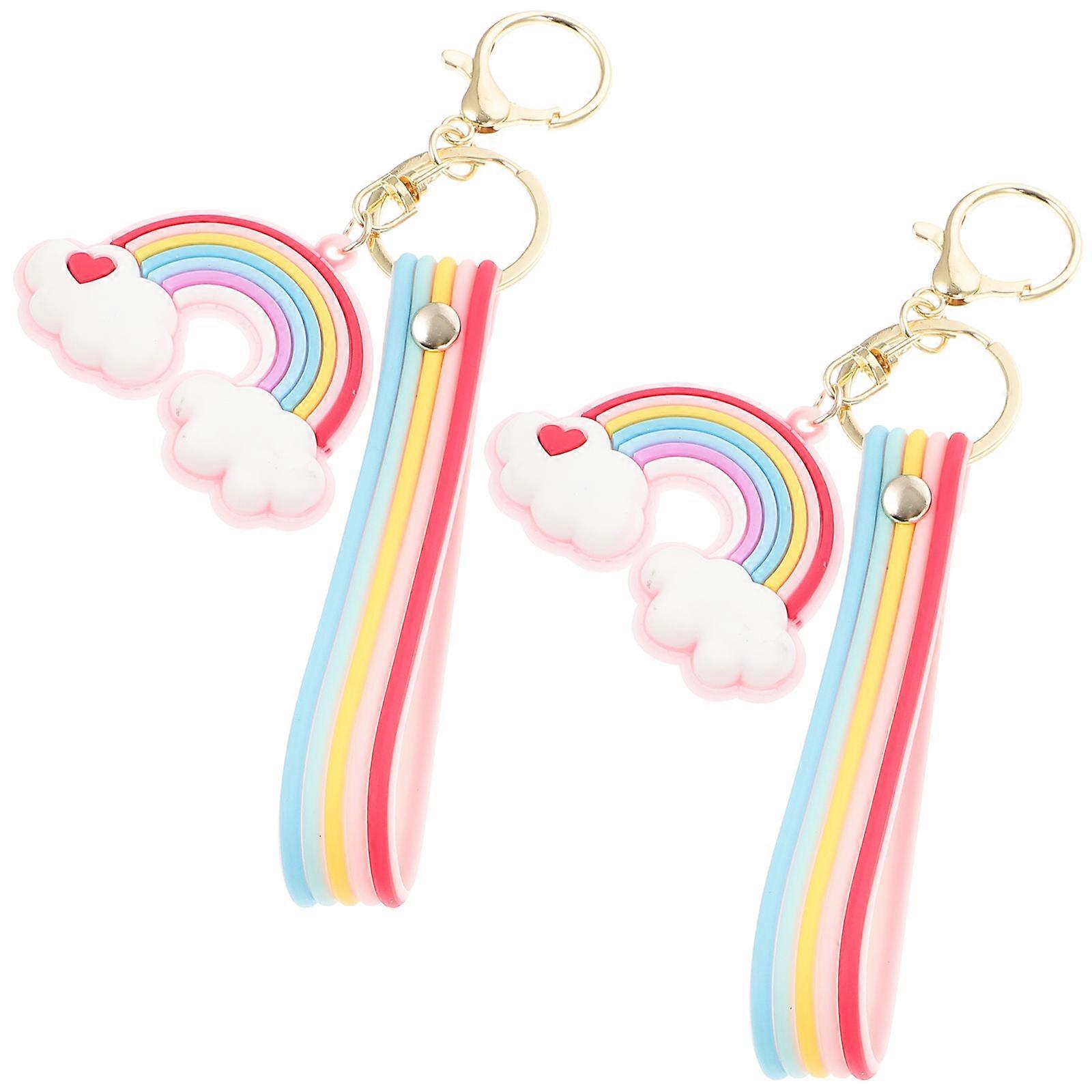 Rainbow Key Chain Set For Key Accessories 20.5cm X 6.4cm X 1.0cm Multi Organization 2Set