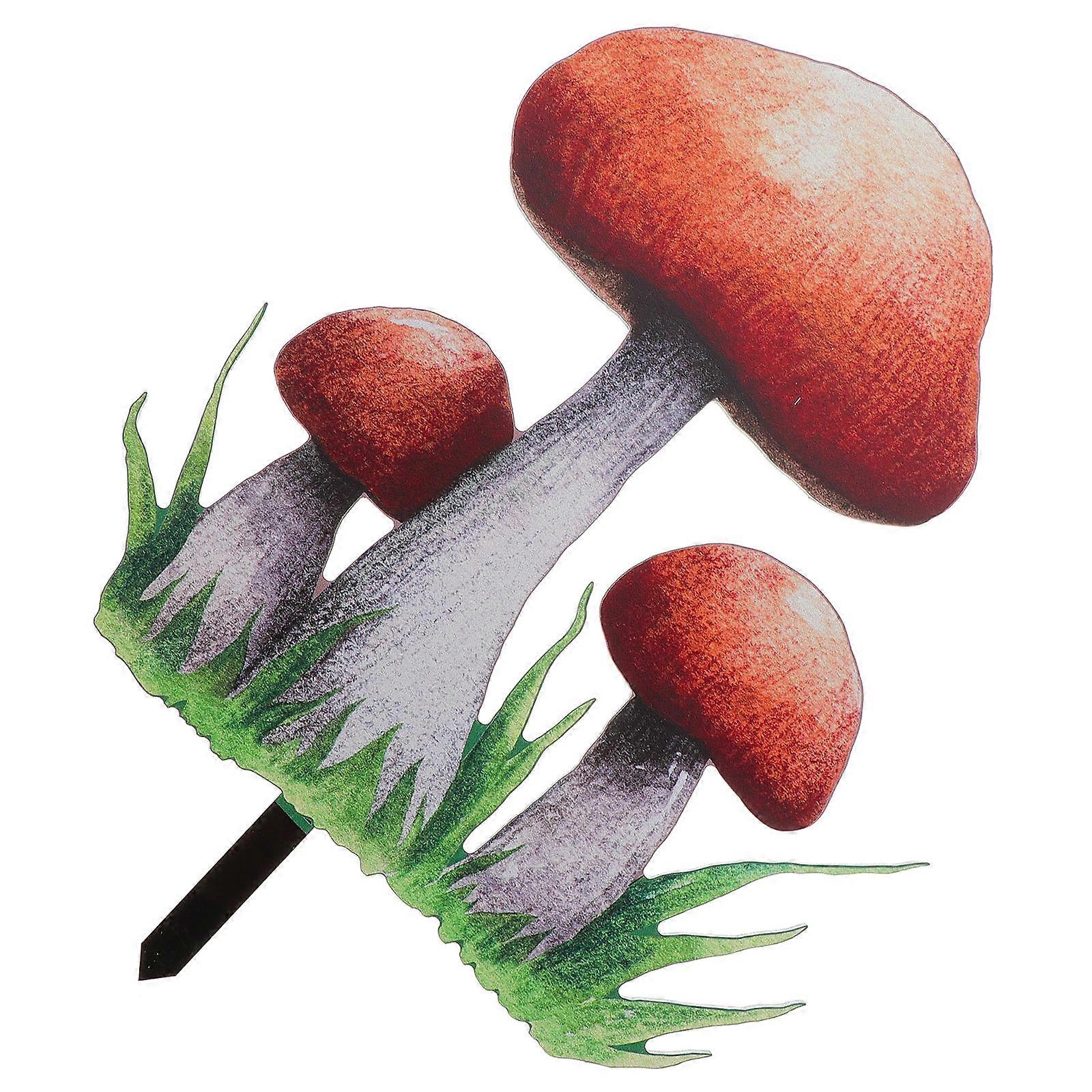 Mushroom Garden Stake Garden Enhancement Front Yard Decorating Printing 1 Piece