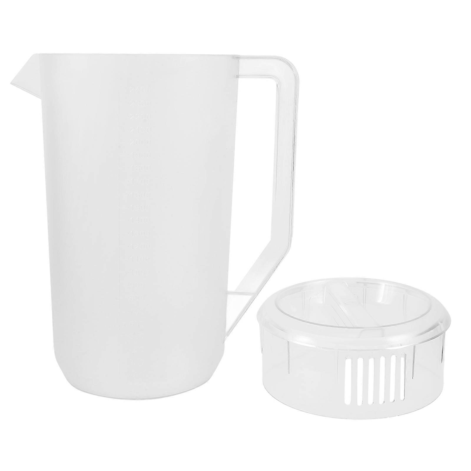 Frosted Cold Pitcher with Lid – Stylish Water Jug with Measurement Markings for Tea, Juice, and Refreshing Beverages – Ideal for Home and Outdoor Use