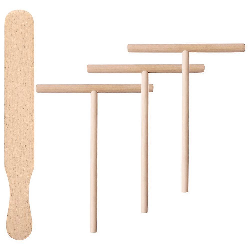 Crepes Spreader Tool Crepe Spreader Pancake Kitchen Essentials Light Yellow Wood Cooking Home Users 1 Set