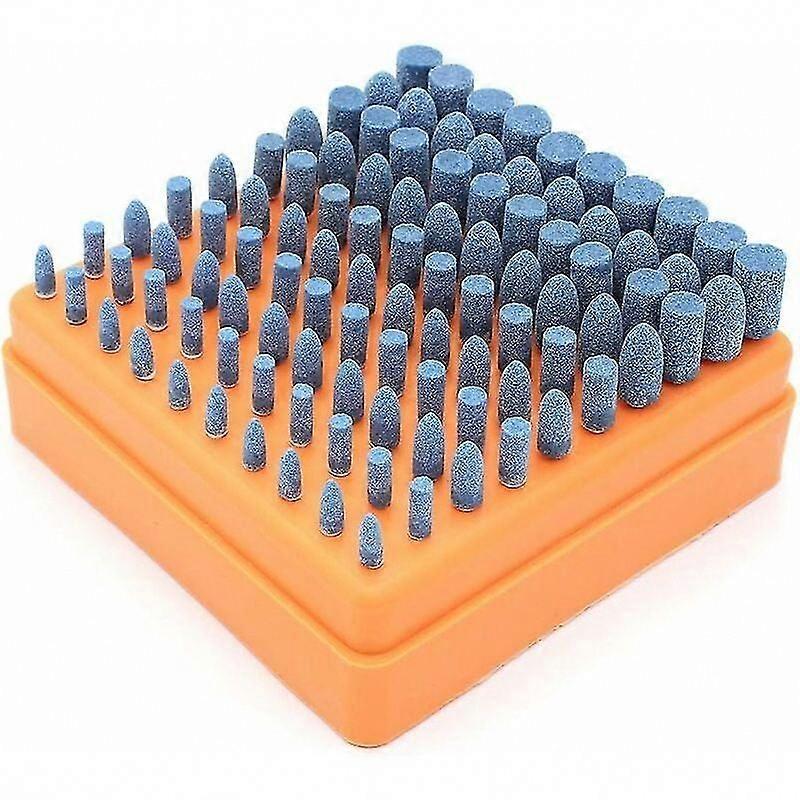 100 Pcs Multi-Function Polishing Grinding Head for Dremel, 3mm Shank Diameter Accessories (Blue)