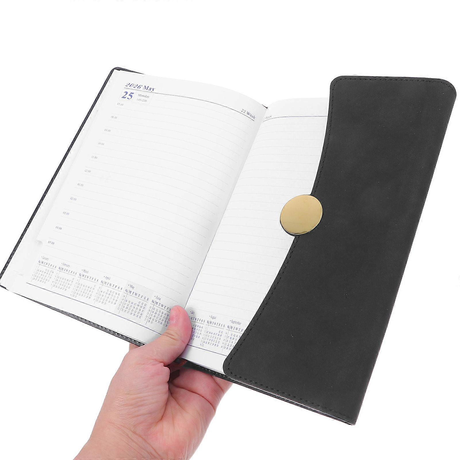 Meeting Notebook For Work Professional Meetings A5 Size Pu Material Minimalist Style Schedule Organizer 1Set