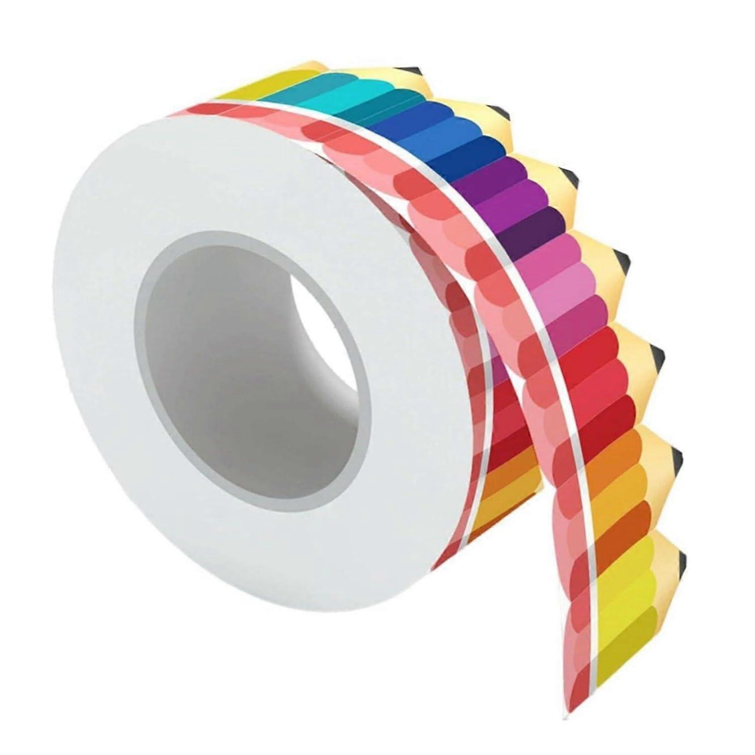 Pencil Bulletin Board Borders Pencil Classroom Rolled Border Bright Color with Pencil Patterns Stickers for Wall Office Decor Pencil.