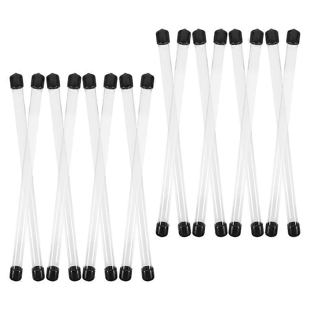 16 Pcs Transparent Hard Plastic Test Tubes For Researchers In Chemistry Experiments, Chemical Resistance And Odor Prevention Features
