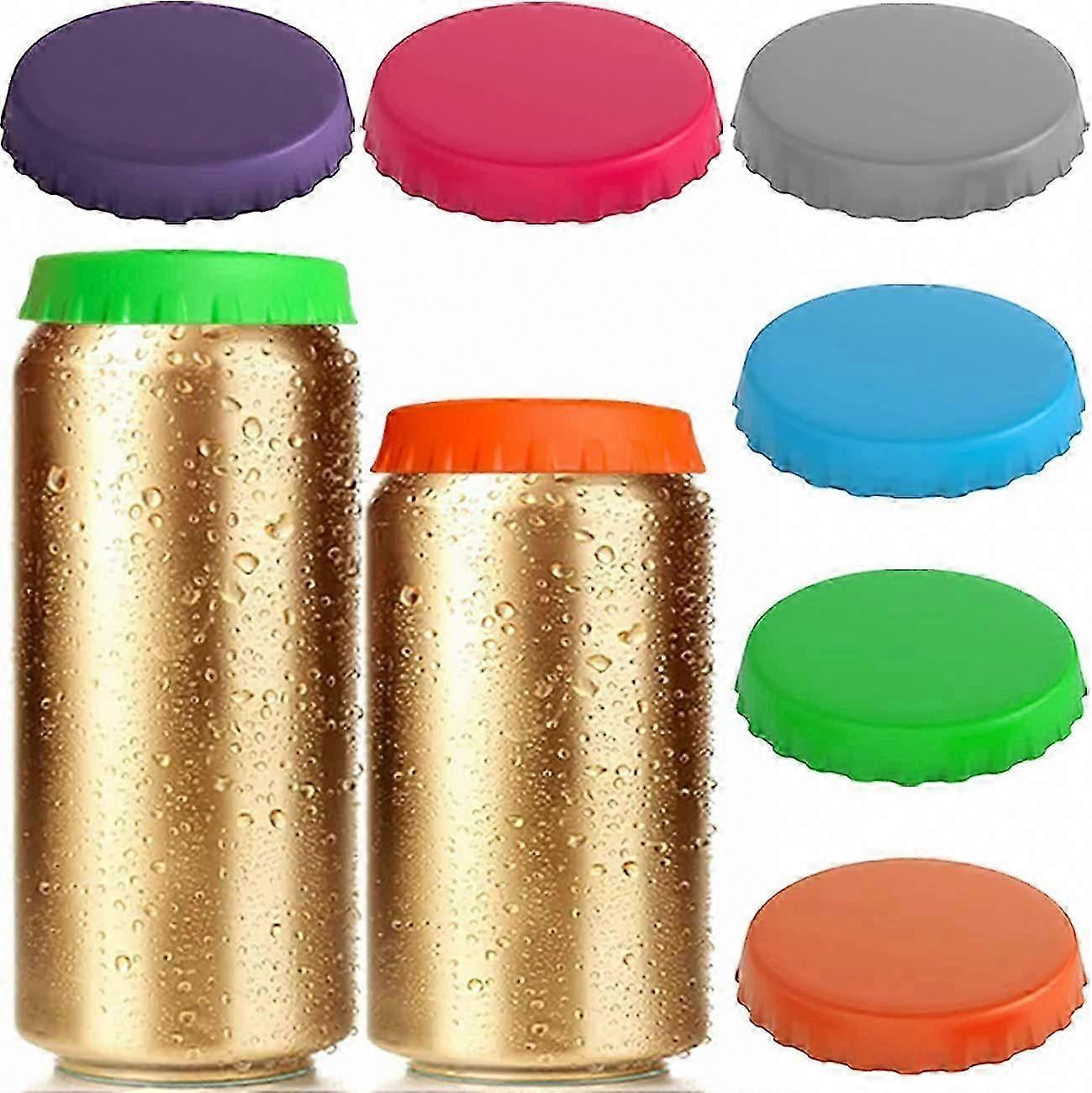 Reusable Silicone Can Lids for Soda, Beer & Beverages - 6 Pack