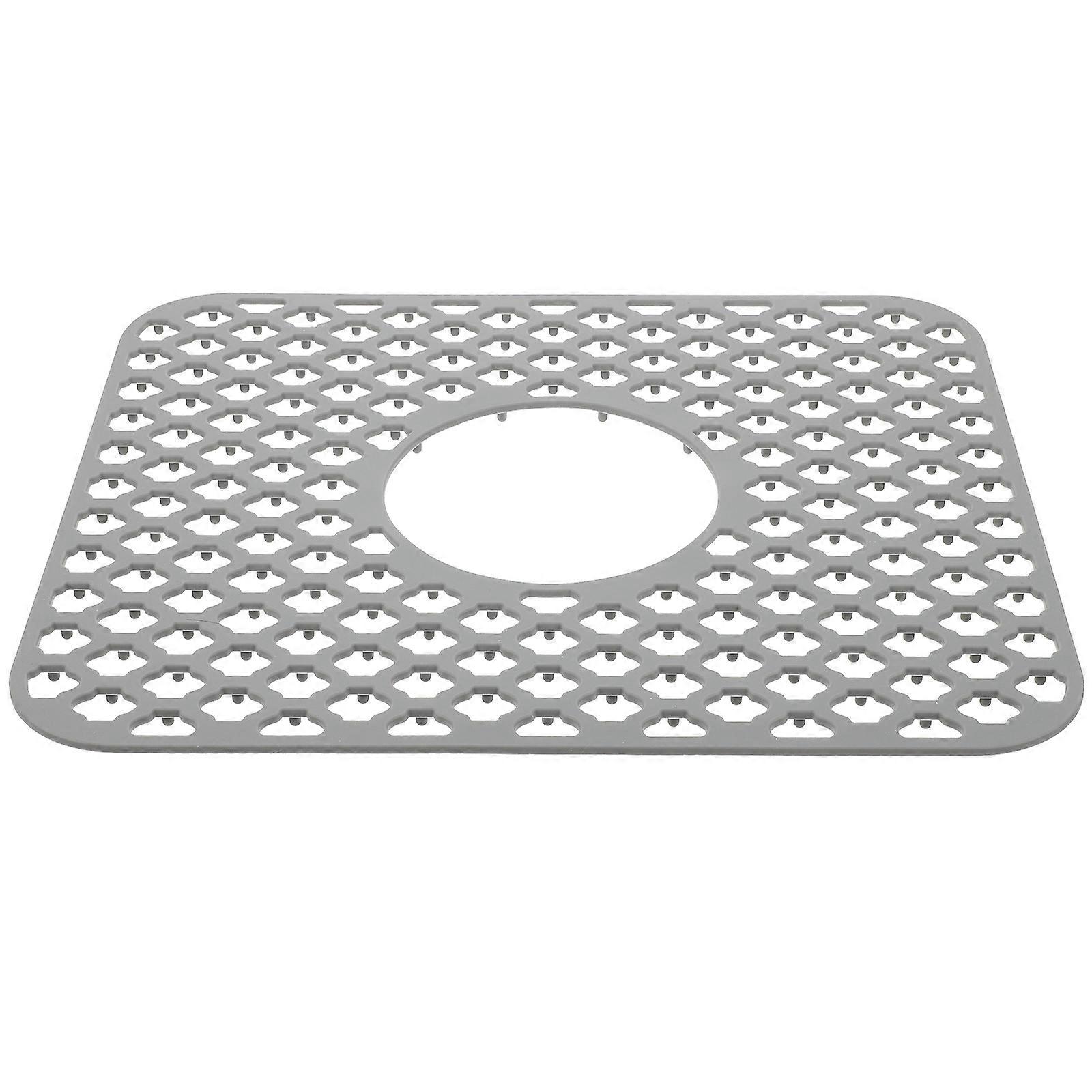 Silicone Kitchen Sink Insulation Mat With Anti-slip Design For Daily Use In Grey Color 1Pcs