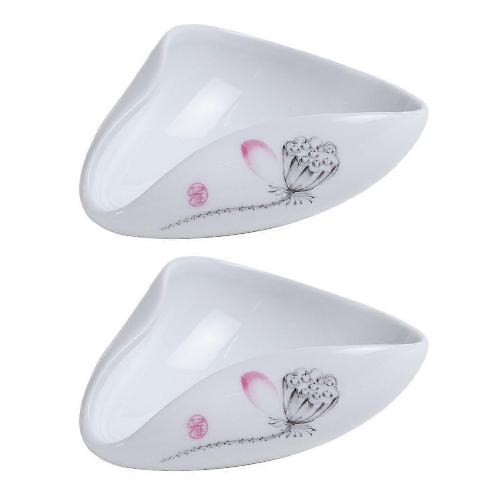 Tea Leaf Dispenser Ceramic Teaspoon Classic Utensil For Gift Recipients 9.7x8cm Dispensing 2Pcs