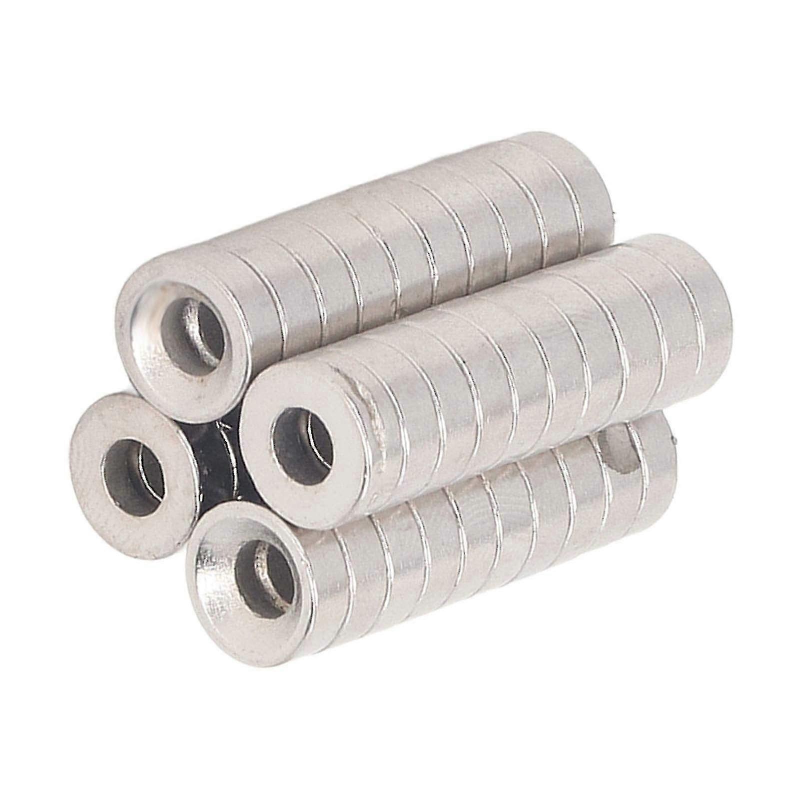 40 Pcs Heavy Duty Round Neodymium Magnets with M3 Hole - Strong Refrigerator Magnets for Heavy Objects & Crafts Use
