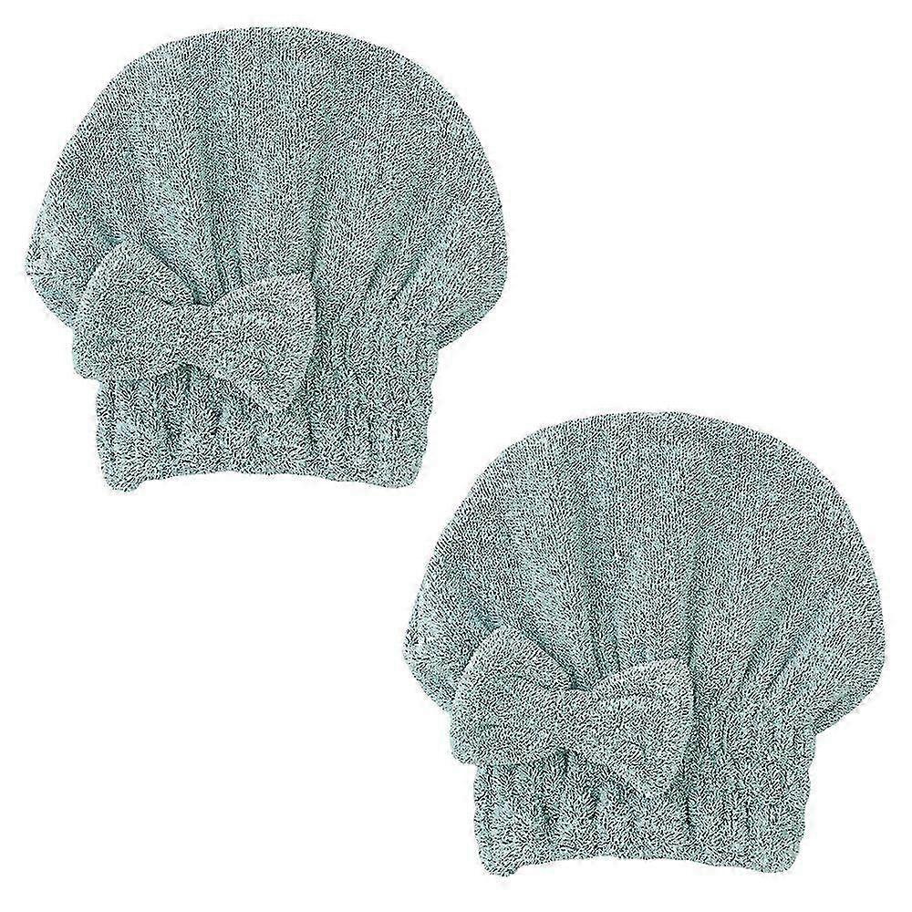 Paquet de 2 bonnets de serviettes pour cheveux en microfibre - Enveloppements de cheveux à séchage rapide pour femmes, parfaits pour un usage en salon et à la maison