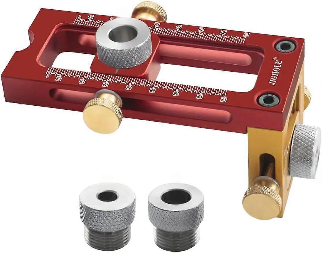 Adjustable Screw Jig 2 In 1 Cross Dowel Drill Guide Kit Woodworking Drilling Puncher Locator Pocket Hole Jig (Set B)