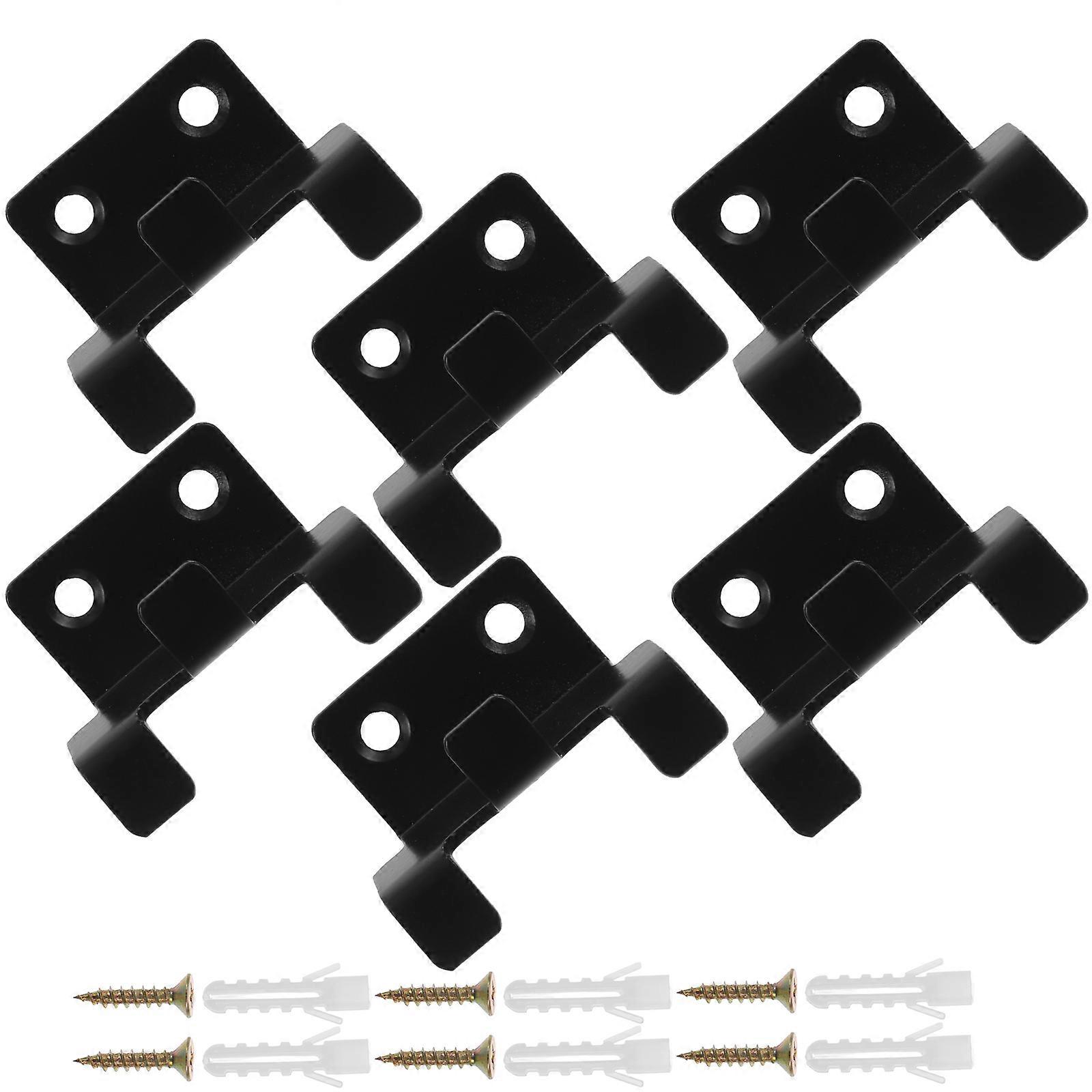 Heavy Duty Wall Tile Hanger For Wooden Blocks Decorative Display 3.5X2CM Simple Design 6 Sets