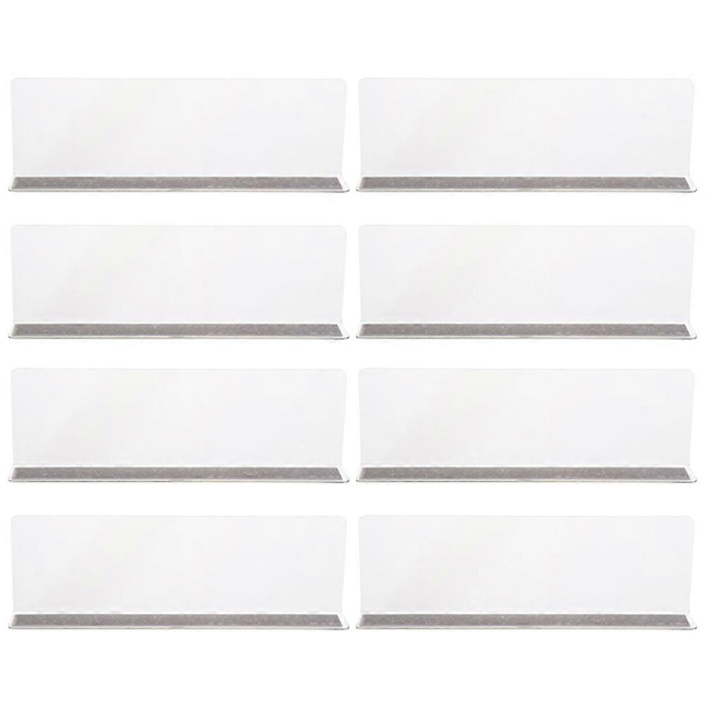 Magnetic Shelf Dividers for Wire Shelving Transparent PVC and Magnet L Shape for Supermarket 8pcs